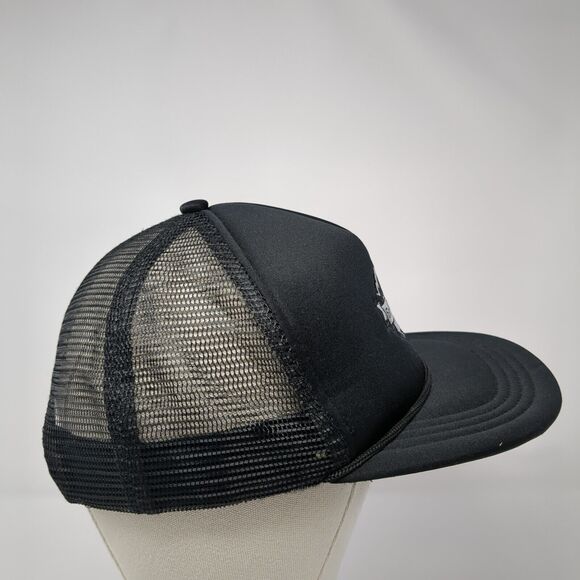 Eco Lounge Mesh Back Rope Trucker Hat Black One Size Solid CG Habitats - Picture 4 of 8